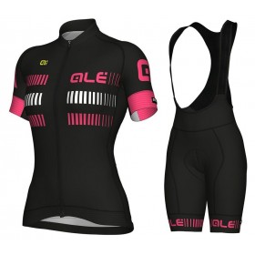 Fahrradbekleidung Radtrikot Kurzarm + Trägershorts 2021 Ale Blend Damen N003